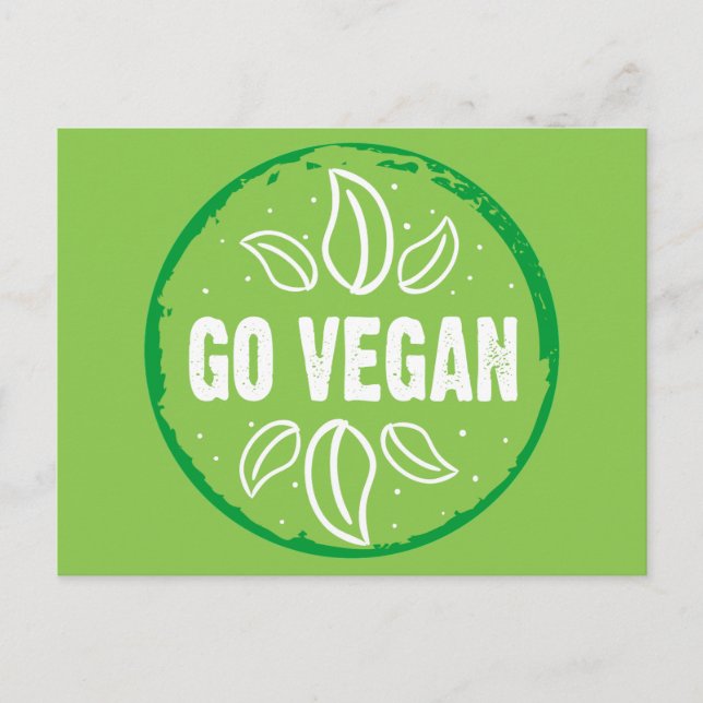 Carte Postale Go Vegan (Devant)
