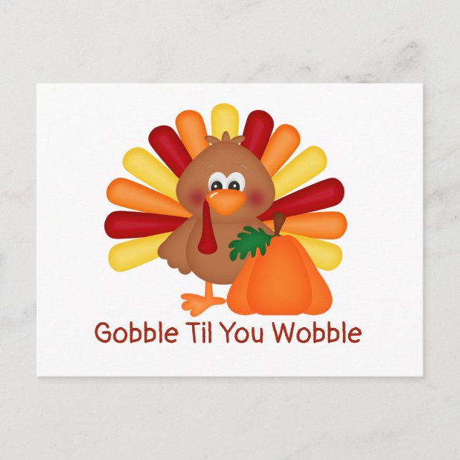 Carte Postale Gobble Thanksgiving (Devant)