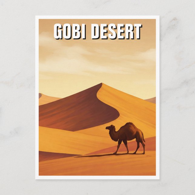 Carte Postale Gobi Desert Camel Travel (Devant)