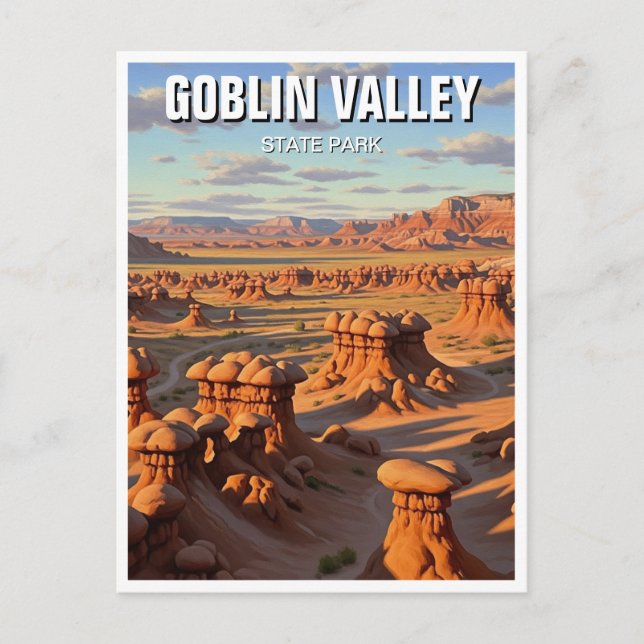 Carte Postale Goblin Valley State Park Utah Coucher de soleil (Devant)