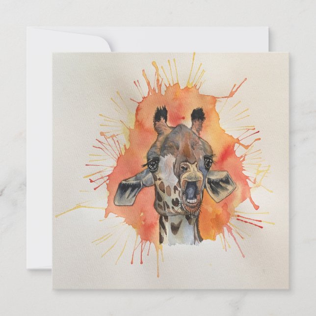 Carte postale Gobsmacked Giraffe Style Carte pour  (Devant)