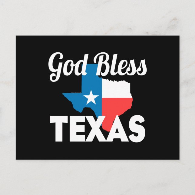 Carte Postale God Bless Texas (Devant)