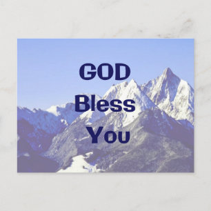 Carte Postale GOD Bless You postcard