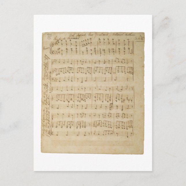 Carte Postale God Defend New Zealand Original Manuscript 1876 (Devant)