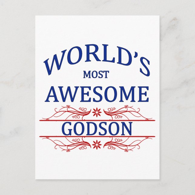 Carte Postale Godson le plus génial du monde (Devant)