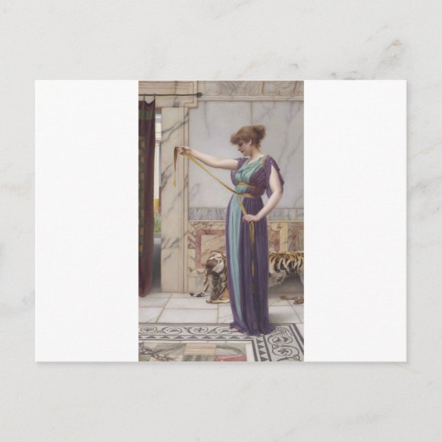 Carte Postale Godward - Une Dame Pompéienne (Devant)