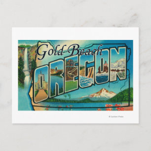 Carte Postale Gold Beach, Oregon - Grandes Scènes de lettres