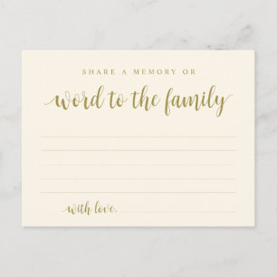 Carte Postale Gold classique, service funéraire, partager une ca