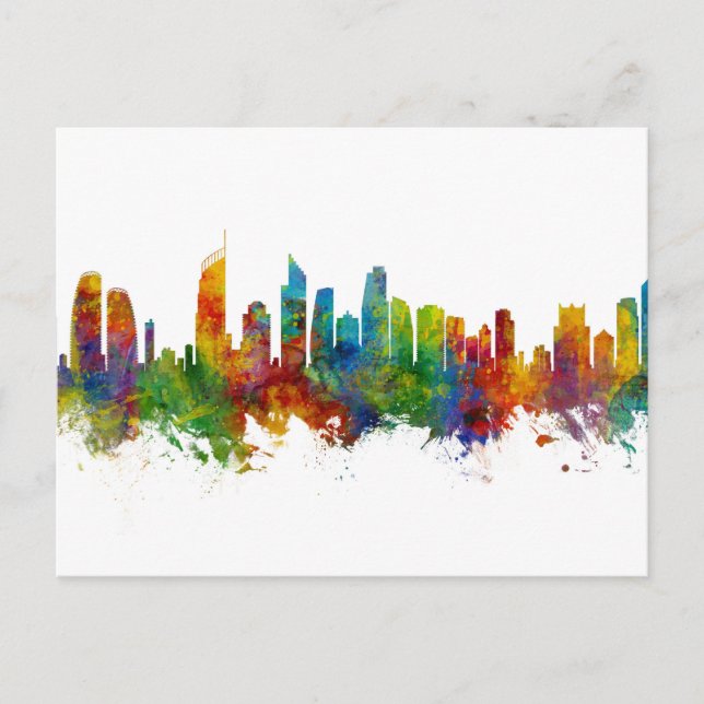 Carte Postale Gold Coast Australia Skyline (Devant)