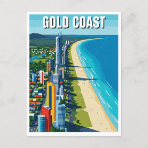 Carte Postale Gold Coast Australia Travel Design abstrait