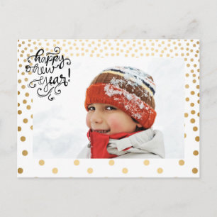 Carte postale Gold Confetti Joyeux Nouvel An