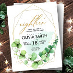 Carte Postale Gold et vert 18ème anniversaire élégante fille flo<br><div class="desc">Faites de votre 18e anniversaire une aventure design et contemporaine avec notre Gold and Green Elegant Floral Girl Invitation! Cette invitation présente un beau design floral aquarelle dans les tons pastel, accentué d'or scintillant et de tons gris tendance. Le script de brosse et la typographie de calligraphie ajoutent une touche...</div>
