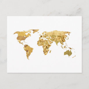 Carte Postale Gold Foil
