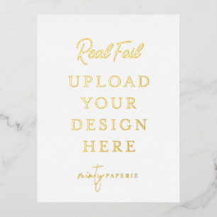 Carte postale Gold Foil Portrait