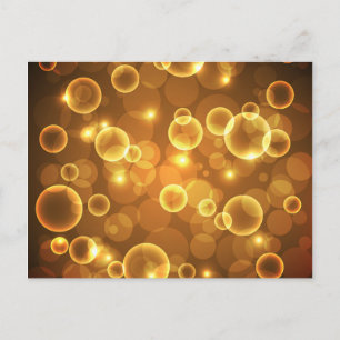 Carte Postale Gold Golden Buble Light Art
