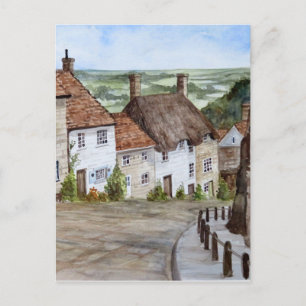 Carte Postale Gold Hill, Shaftesbury, Dorset Peinture à l'aquare