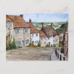 Carte Postale Gold Hill, Shaftesbury, Dorset Watercolor Painting