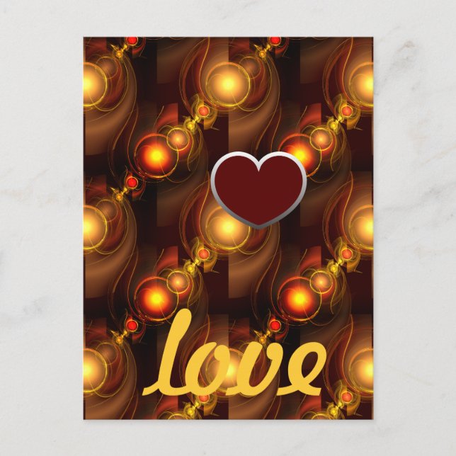 Carte Postale Gold Modern Boho Elegant Abstract Art Pattern #501 (Devant)