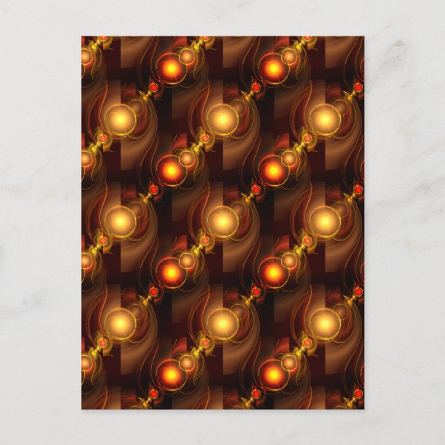 Carte Postale Gold Modern Boho Elegant Abstract Art Pattern #501 (Devant)