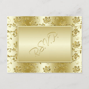 Carte postale Gold Parties scintillant RSVP (Ne co