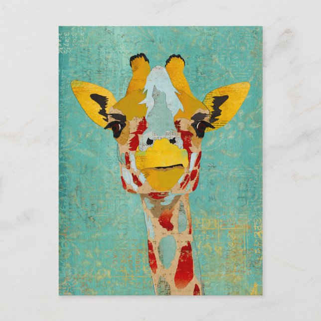Carte Postale Gold Peeking Giraffe  Postcard (Devant)