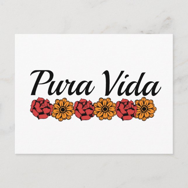 Carte Postale Gold & Red Marigold Pura Vida (Devant)