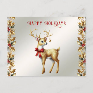 Carte postale Gold Reindeder