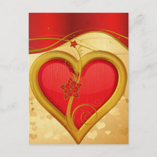Carte Postale Gold Rimmed Heart