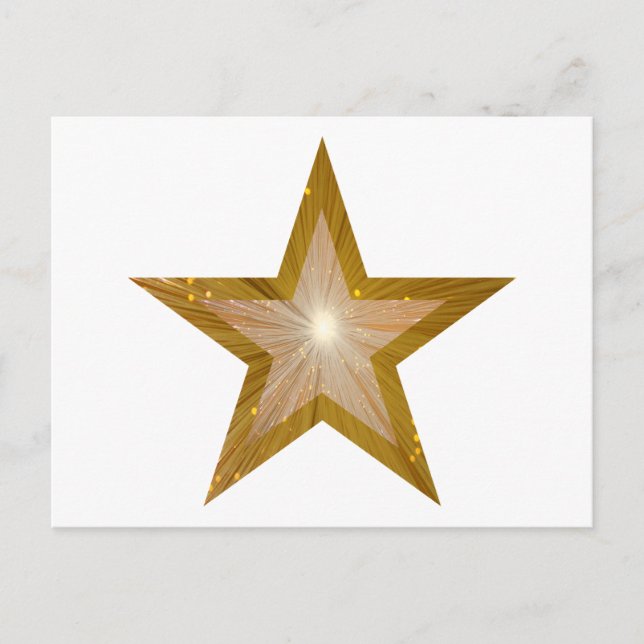 Carte postale Gold Star blanche (Devant)