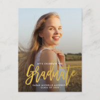 Gold Stylish Chic Graduation Party Photo