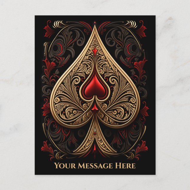Carte postale Golden Ace of Spades (Devant)