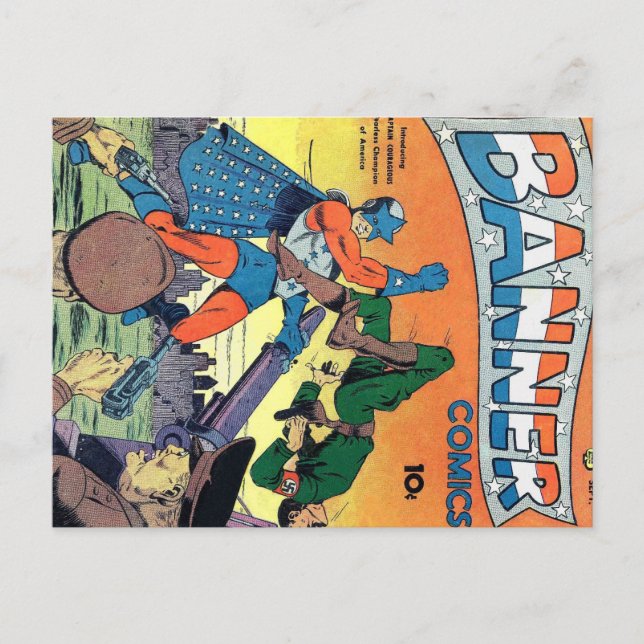 Carte Postale Golden Age Comic Art - Banner Comics (Devant)