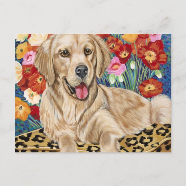 Carte Postale Golden Boy Retriever (Devant)