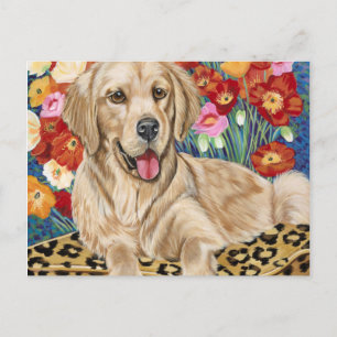 Carte Postale Golden Boy Retriever