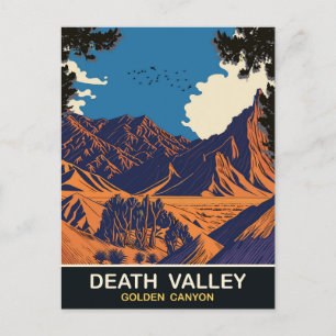 Carte Postale Golden Canyon, Death Valley CA, Voyage