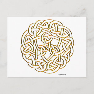 Carte Postale Golden Celtic Knot