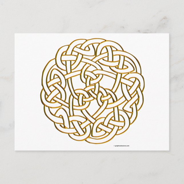 Carte Postale Golden Celtic Knot (Devant)