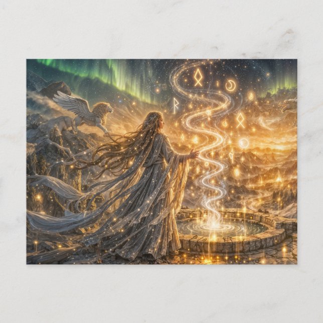 Carte Postale Golden Elven Fantasy Light Impressionist Fantasy (Devant)