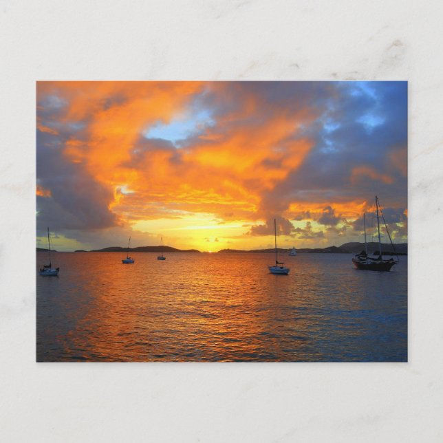 Carte Postale Golden Frank Bay Sunset, St. John, U.S.V.I. (Devant)
