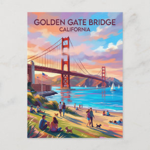 Carte Postale Golden Gate Bridge depuis Crissy Field Californie
