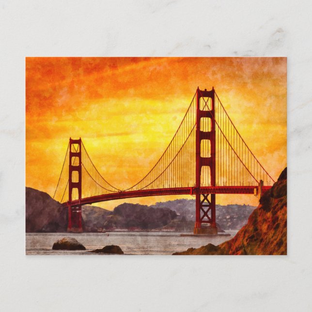 Carte Postale Golden Gate Bridge, San Francisco, (Devant)