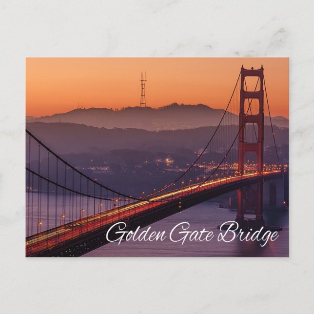 Carte Postale Golden Gate Bridge, San Francisco, Californie, USA (Devant)