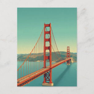 Carte Postale Golden Gate Bridge San Francisco Vintage voyage