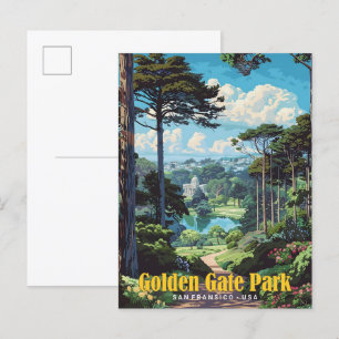 Carte Postale Golden Gate Park San Francisco USA Vintage voyage