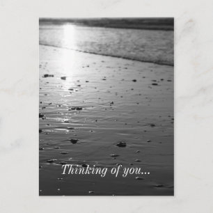 Carte Postale Golden Glassy Sand Grayscale Penser De Vous