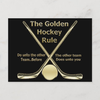 Carte postale Golden Hockey Rule