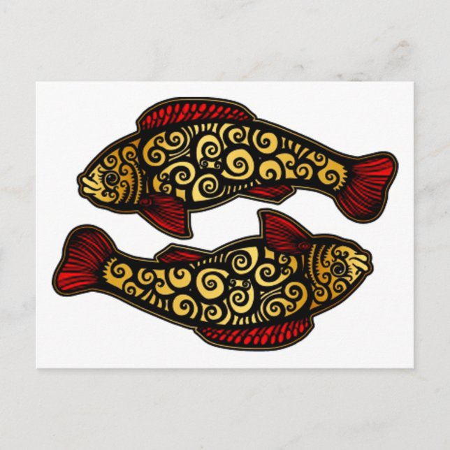 Carte Postale Golden Koi (Devant)