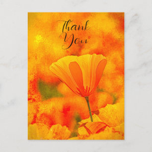 Carte Postale Golden Orange California Poppy "Terre D'Orange"