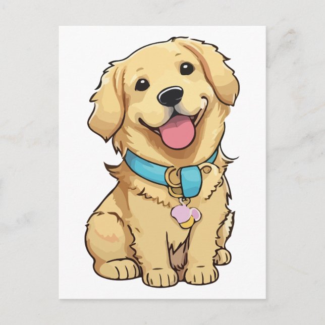 Carte Postale Golden Retriever (Devant)