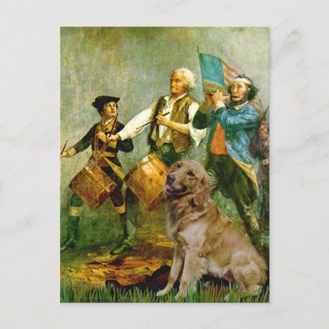 Carte Postale Golden Retriever 1 - Esprit du 76 (Devant)